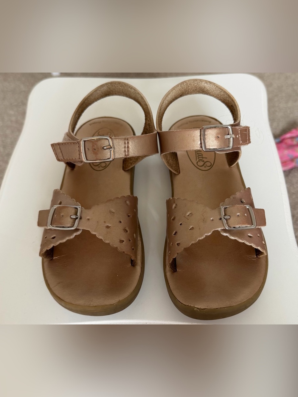 FootMates Rose Gold Metallic Sandals